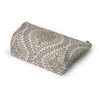 Mumbai Lace Accessory Pouch w T-bottom in Brown